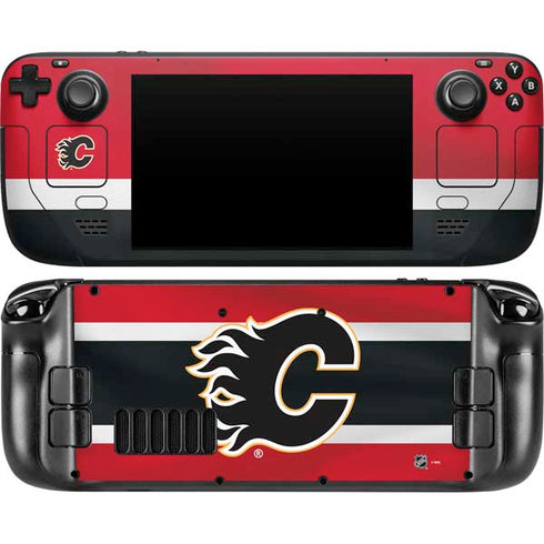 NHL Calgary Flames Jersey Steam Deck Handheld Gaming Computer Skin